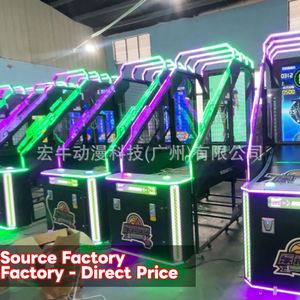 Machine de tir de basket-ball avec compteur de tirs et écran LCD vidéo, grand modèle pour enfants et adultes, équipement de jeu vidéo à monnayeur - Product Image 3
