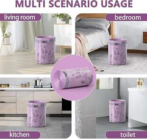 Bolsas de Basura Huamaohengchun de 4 Galones con Cordón, Coloridas, con Estampado de Lavanda, Resistentes a Desgarros, Material LDPE, Paquete de 50 - Product Image 5