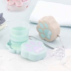Cute Cat Paw Shape <b>Plastic</b> Bottle Cap With Cup For Travel And Outdoor Use Bpa Free Unisex Design - Product Image 2