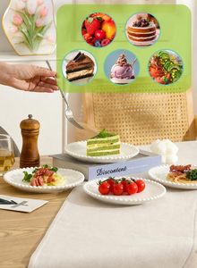 Service de table en céramique et porcelaine écologique à motif floral pour le petit-déjeuner, compatible micro-ondes et lave-vaisselle - Product Image 2