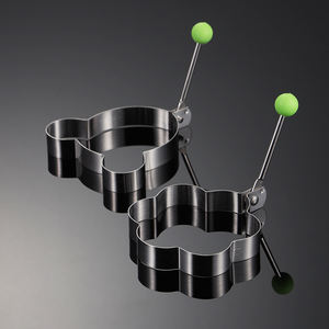 Spiegelei Form Edelstahl Ei Wilderer Ringe Mit Silikon Griffe Verschiedene Formen Pfannkuchen form Kekse Hersteller Backen 4004006 - Product Image 5