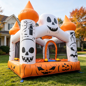 Structure gonflable d'Halloween à thème Crâne Fantôme, attrayante, de style gothique, pour fêtes de jardin d'automne - Product Image 1