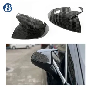 Stick On Dry Carbon Fiberr Side Mirror Covers Rearview M Look Mirror Caps For Audi SQ5 Q5 2018-2022 Q7 2016-2022