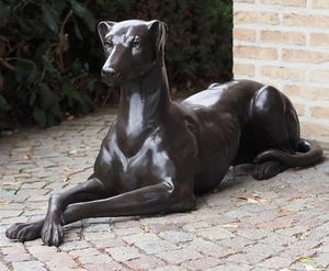 Estatua de Doberman <span class=keywords><strong>Pinscher</strong></span> de <span class=keywords><strong>Tamaño</strong></span> Real, Diseño Personalizado, de Latón Fundido, Decoración de Jardín Exterior, Artesanía de Metal en Bronce Negro Antiguo - Product Image 2