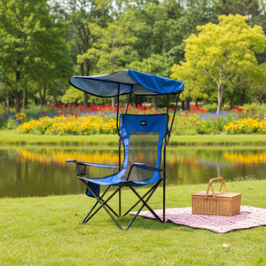 <span class=keywords><strong>Silla</strong></span> de <span class=keywords><strong>Playa</strong></span> Portátil Plegable de Acero de Alta Calidad, Moderna y Ligera, con Reposabrazos y Toldo para el Sol - Product Image 6