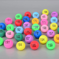Balles de ping-pong de couleur de loterie de tirage au sort de loto porte-bonheur de couleur imprimée personnalisée en gros