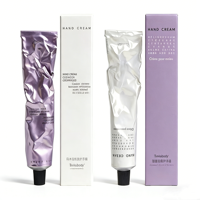 Tube cosmétique vide en aluminium personnalisé, 75 ml, 80 ml, 100 ml, pour crème pour les mains, avec bouchon à vis.