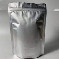 Pochette debout argentée de qualité alimentaire Sac d'emballage en plastique Sac à fermeture éclair en feuille d'aluminium mat
