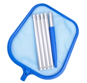 Skimmer de hojas de <span class=keywords><strong>piscina</strong></span> de aluminio resistente, rastrillo, red, malla fina, herramienta de limpieza de piscinas - Product Image 2