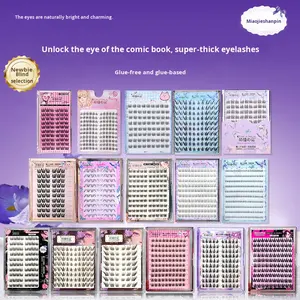 Faux cils effet oreilles de chat, tige transparente en plastique, fibres artificielles, pour un look naturel et dynamique au quotidien, série Trilogy - Product Image 5