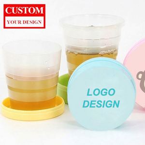 Bouteilles en plastique PP personnalisées OEM/ODM avec logo, gobelet télescopique pliable à motif de dessin animé pour enfants, isolation thermique 0-6 heures applicable - Product Image 1