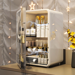 Transparent drawer-style cosmetic <b>storage</b> cabinet, <b>dressing</b> <b>table</b> desktop skincare product <b>storage</b> box, large capacity plastic - Product Image 2