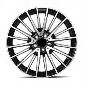 Rines de Aleación de Aluminio Cromados Cóncavos Negros de Perfil Profundo de 19 20 21 22 24 26 Pulgadas con 5x112 Radios para Audi <span class=keywords><strong>BMW</strong></span> - Product Image 1