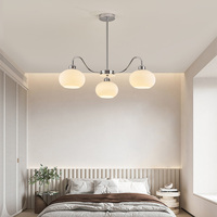 Lampe de lustre simple en verre de kaki médiéval vintage pour chambre à coucher salon hôtel suspension hauteur réglable