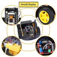 Kit de Coche Inteligente 4WD con Cámara ESP32-CAM de Keyestudio, con Función de Reconocimiento, Coche Robot Programable para Cámara ESP32