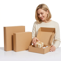 Boîtes d'expédition en carton ondulé personnalisées avec logo imprimé, conception gratuite, vente en gros, pour vêtements et produits de soin, emballage unique