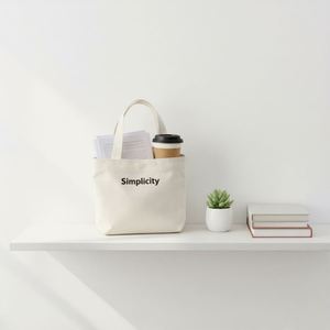 Sac fourre-tout en toile de coton à fermeture magnétique, logo personnalisé, impression personnalisée, couleur personnalisée, poignée en corde, réutilisable, cadeau promotionnel, commande en gros - Product Image 2