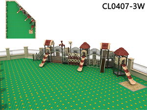 Tobogán combinado grande para exteriores para jardín de infantes, equipo de juego sin alimentación, conexión de escalada en pasillo - Product Image 2