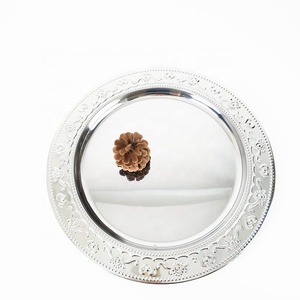 Piastra Caricatore di Metallo di alta Qualità per la Cerimonia Nuziale In Acciaio Inox <span class=keywords><strong>Oro</strong></span>/Argento <span class=keywords><strong>Sottopiatti</strong></span> Underplates - Product Image 3