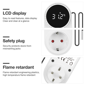 <span class=keywords><strong>Thermostat</strong></span> <span class=keywords><strong>programmable</strong></span> intelligent à affichage numérique <span class=keywords><strong>avec</strong></span> protection contre les fuites, <span class=keywords><strong>prise</strong></span> CA pour coussin chauffant - Product Image 6