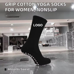 Chaussettes de sport en coton antidérapantes à grip professionnel pour <span class=keywords><strong>Pilates</strong></span>, fitness, gym, entraînement, yoga, avec impression numérique personnalisée - Product Image 4