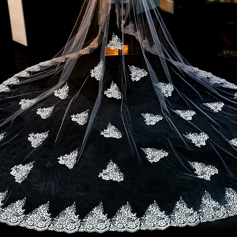 wedding veil blusher mantilla