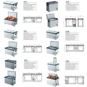Mini réfrigérateur-congélateur portable en plastique rechargeable 12 volts avec compresseur - Product Image 4