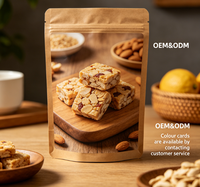 Sachet Doypack Personnalisé Recyclable avec Fenêtre Transparente et Gaufrage pour Noix, Refermable et de Qualité Alimentaire