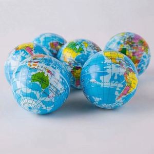 Global Balls <b>Fidget</b> Jumbo Pu Foam Earth Map Kawaii Stress Slow Rising Squishy Ball Squeeze Toys - Product Image 6