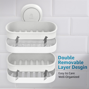 TAILI Accessorio per il Bagno Set <span class=keywords><strong>Doccia</strong></span> Tazza di Aspirazione di Vuoto Piatto di Sapone Porta Sapone - Product Image 3