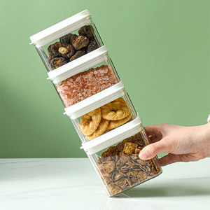 White lid storage jar best price mumu plastic clear food storage bottles & jars airtight storage box food