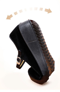 SPETER EVA <strong>Nursing</strong> Non-slip Adjustable Strap Platform <strong>Women's</strong> Black Velvet Wedge Mary Jane <strong>Shoes</strong> Casual <strong>Shoes</strong> - Product Image 4