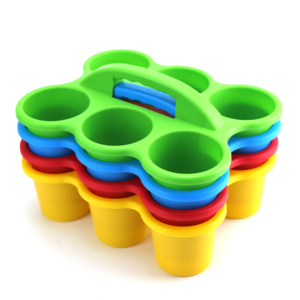 29636 6-Cup Stapelbare Schule Lagerung <span class=keywords><strong>Organizer</strong></span> Tablett Langlebige PP Craft Caddy für Kinder Buntes modernes Design für Kunst Klassen zimmer - Product Image 1