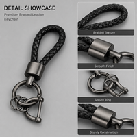 Porte-clés en corde de haute qualité, tressé, moderne et minimaliste, avec boucle en alliage de zinc, pendentif pour clés de voiture, en stock