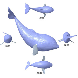 Escultura de ballena de resina para suelo, figura decorativa artística contemporánea, paquete de una sola pieza, patrón animal hecho a mano - Product Image 4