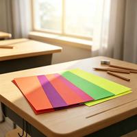 Papier adhésif fluorescent A4 auto-adhésif activé par l'eau et thermofusible, vente en gros d'usine OEM