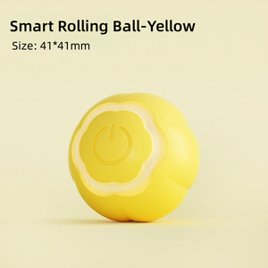 Wiederauf ladbarer automatischer elektrischer Katzen ball aus Silikon Automatische rollende Haustiere, die Ballspielzeug-Training spielen - Product Image 5