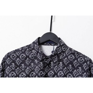 Camisa de Manga Larga de Lujo, Informal, Transpirable, Holgada, con Estampado Vacacional, Estilo L V, para Hombre - Product Image 4