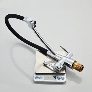 Yundoom OEM Modern Dual Handle Chrome Black Kitchen Faucet with 3 Way RO Drinking <strong>Water</strong> <strong>Tap</strong> Silicone <strong>Components</strong> - Product Image 5