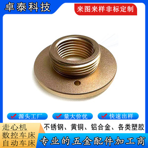 Rondelle plate en laiton de 46 mm de diamètre, usinée CNC, pièce de connecteur de précision, référence 0001, finition de surface lisse - Product Image 5