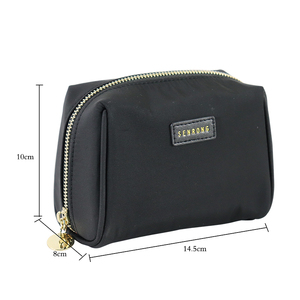 Nouvelle trousse de toilette portable imperméable en PU, sac de maquillage en cuir en forme de coquille avec logo personnalisé et dragonne - Product Image 6