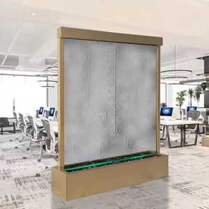 מותאם אישית (גודל/לוגו) LED מים בועת קיר מפל מזרקת סלון מחיצת זכוכית עיצוב - Product Image 6