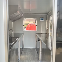 Kiosque à glaces à neige entièrement équipé en acier inoxydable à 3 roues, couleur et taille personnalisables, remorque alimentaire vintage, chariot à pizza pour extérieur