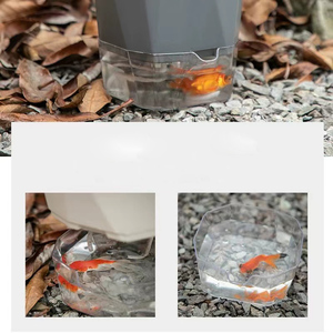 <span class=keywords><strong>Pot</strong></span> de fleur de bonsaï d'arrosage de niveau d'eau clair <span class=keywords><strong>rond</strong></span> coloré paresseux de décoration à la maison - Product Image 4