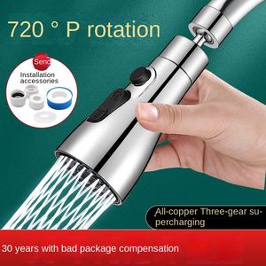 <span class=keywords><strong>Robinet</strong></span> de cuisine moderne à une poignée en laiton anti-éclaboussures, joint universel, buse de douche, extension, bassin de légumes artefact - Product Image 5