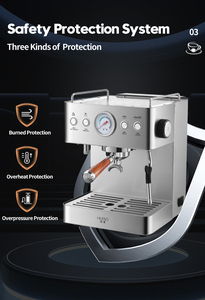 Máy pha cà phê Espresso bán tự động thiết kế mới, sử dụng bộ lọc cà phê hai vòi cho thương mại - Product Image 6