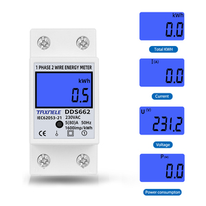 Điện DIN đường sắt duy nhất giai đoạn hai dây LCD hiển thị kỹ thuật số wattmeter điện năng lượng tiêu thụ điện năng kWh Meter AC 230V 50Hz - Product Image 2
