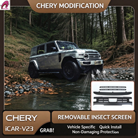 ICAR V23 Insect & Stone Guard Penutup Pelindung Saluran Udara Satu Bagian Modifikasi Suku Cadang Hitam Pemasangan Clip-On Baru