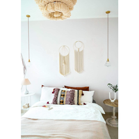 Tapisserie murale en coton macramé, décoration murale bohème tissée à la main pour appartement, chambre à coucher