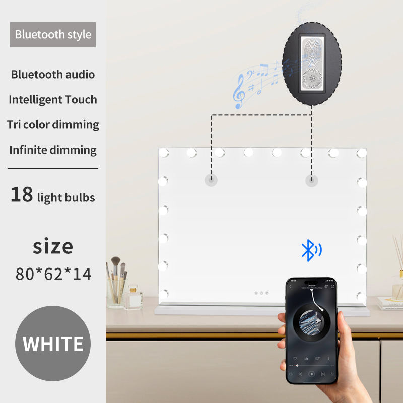 18หลอดสีขาวพร้อมเพลงบลูทูธ